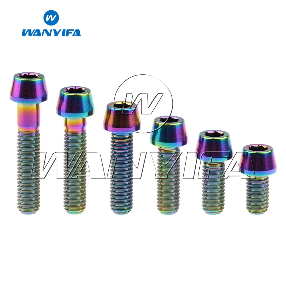 Wanyifa TITANIUM Bolts M8x 15 20 25 30 35 40 45 50 70mm ALLEN Key TAPER หัวสกรูสำหรับจักรยานรถจักรยานยนต์รถ Ti Fastener