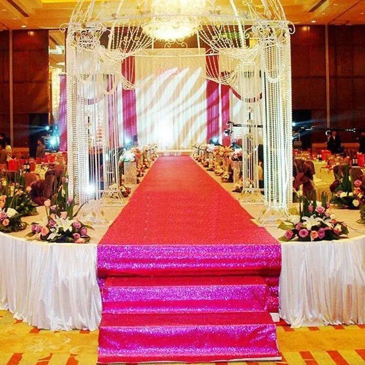 10 m /roll 1.2m wide Rose Red Pearlescent Wedding Decoration Carpet T station Aisle Runner For Wedding Props Supplies