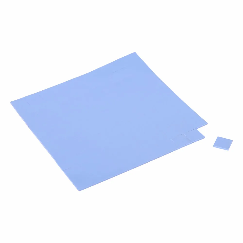 1 PC 100x100x1mm GPU CPU Thermal Pad Silicone Heatsink Cooler Conductive Pads Cooling Heat sink Blue