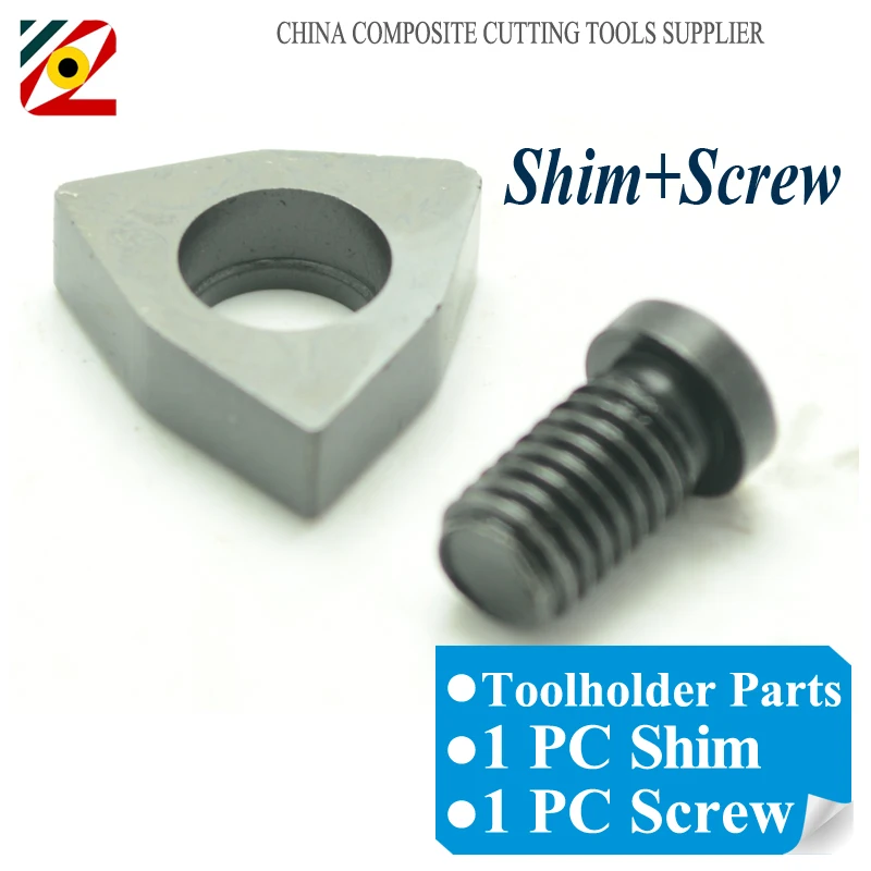 EDGEV ผู้ถือเครื่องมือชิ้นส่วน Shim และสกรูสำหรับชนิด C หรือ D/เอ็มประเภท toolholders