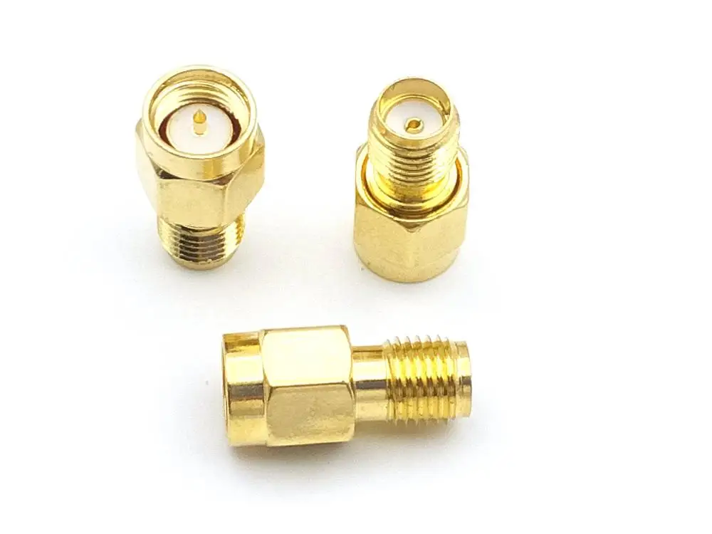 100pcs Gold plate connector SMA Male Plug To SMA Male RF adapter