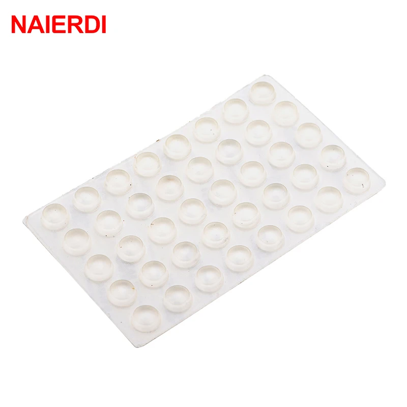 NAIERDI 40 Grains Door Stop 12mm Diam 5mm Thickness Kitchen Cabinet Door Pad Silicon Rubber Self Adhesive Damper Buffer Hardware images - 6