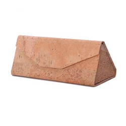 BerWer Cork Glasses Case 2025 New Style Triangle Foldable Cork Sunglasses Case Cork Box
