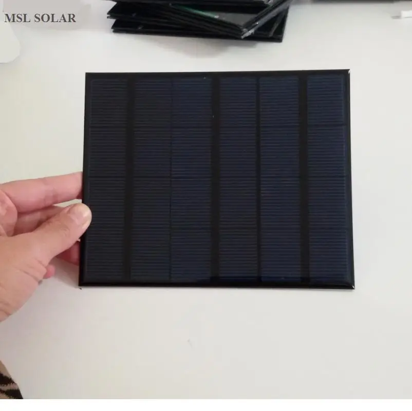 Solar panel 3.5W 6V Polycrystalline Solar cell panel. A Grade For DIY Solar Charger and Light 2pcs/Lot