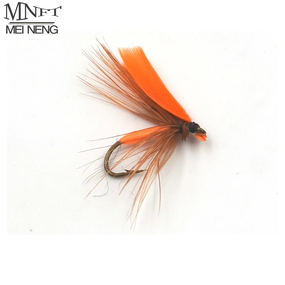 MNFT 10PCS 12# Hook Orange Fairy May Fly Trout Fishing Lures Fly fishing Hook Insects