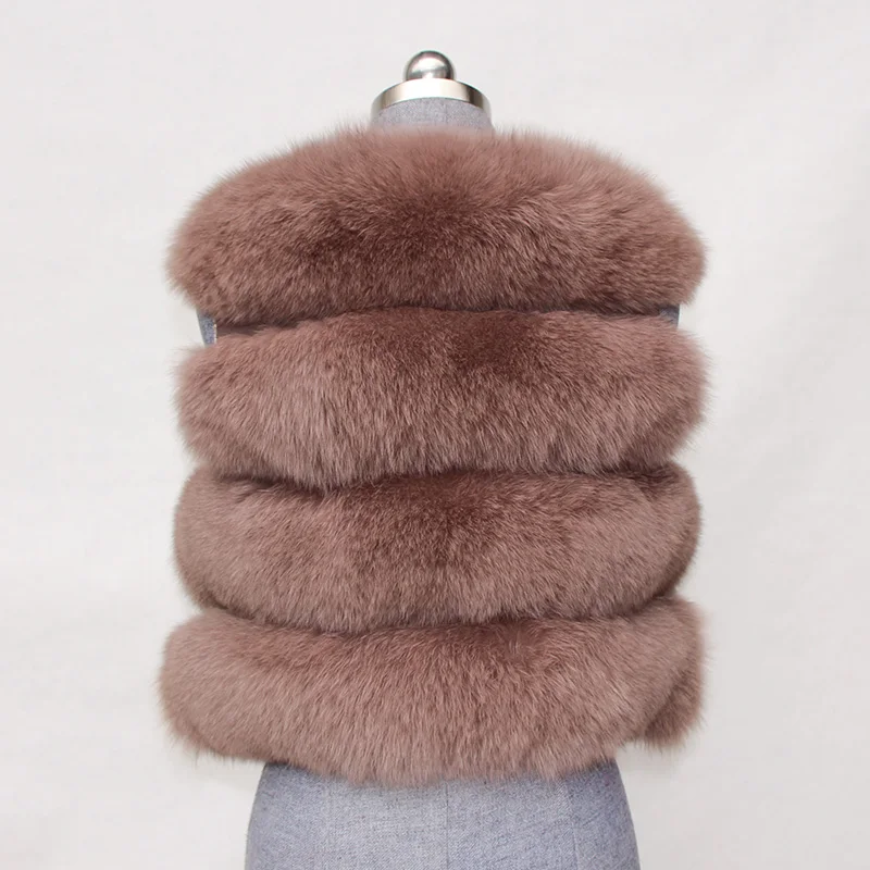 Natural Fur Coat Real Fur Coat Women 4 Rows Fur Jacket Real Fox Fur Coat Women 2022 Luxury Warm Clothes S-5XL