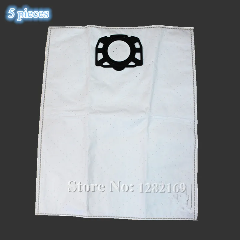 5 pieces/lot Vacuum Cleaner Bags Microfleece Dust Filter Bag for Karcher MV4 MV5 MV6 WD 4 WD 5 WD 6 W 5 P Premium