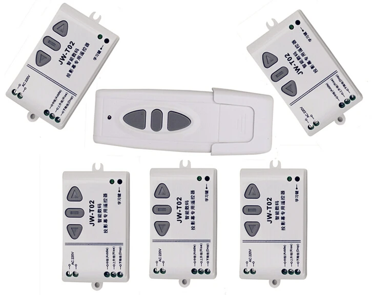 

(5+1)6pcs High quality 220V wireless projection screen remote control switch projection curtain remote control switch