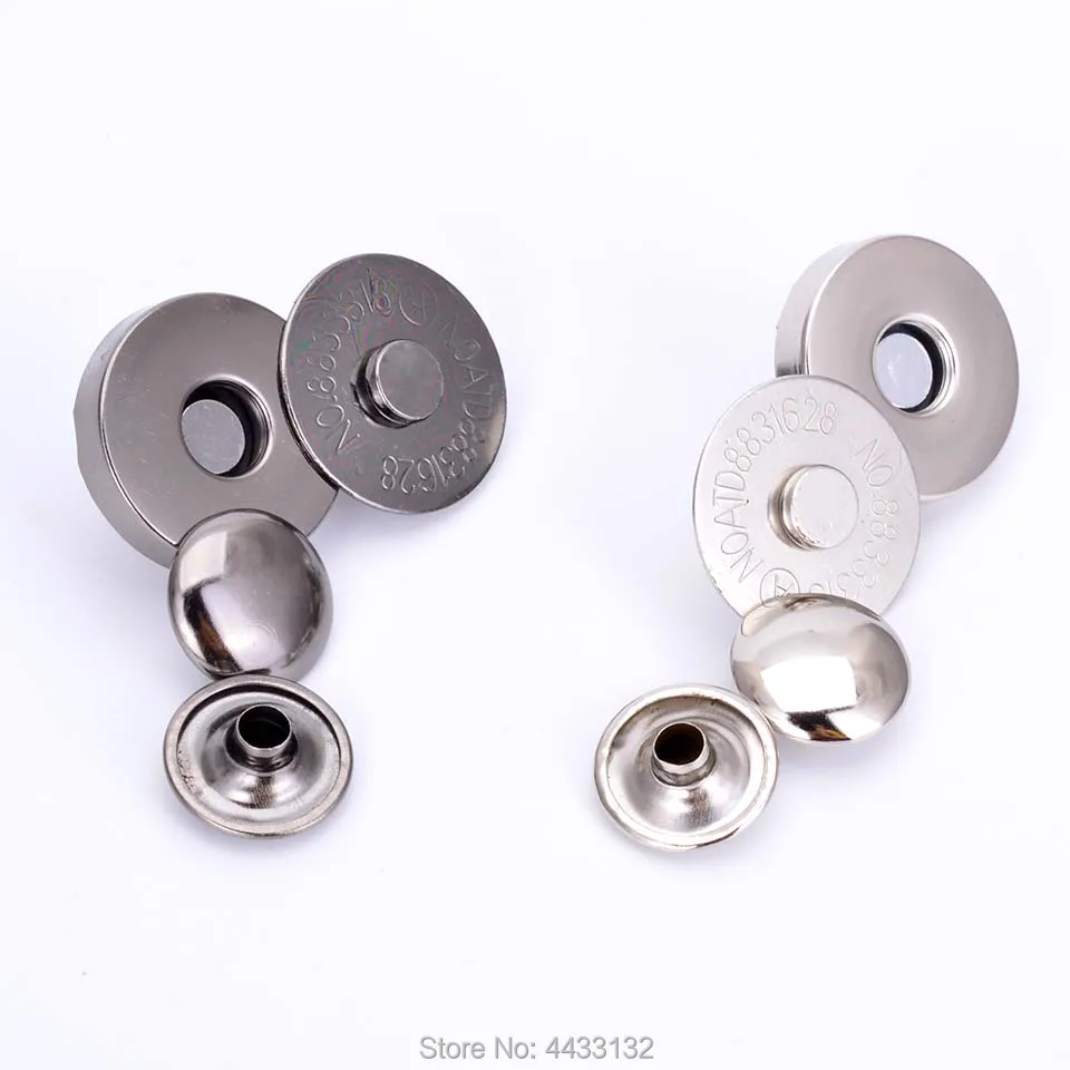 10Sets Double-sided rivet strong magnetic snap buttons for bags diy Accessories Wallet buckle Clothes button 14mm 18mmfour color