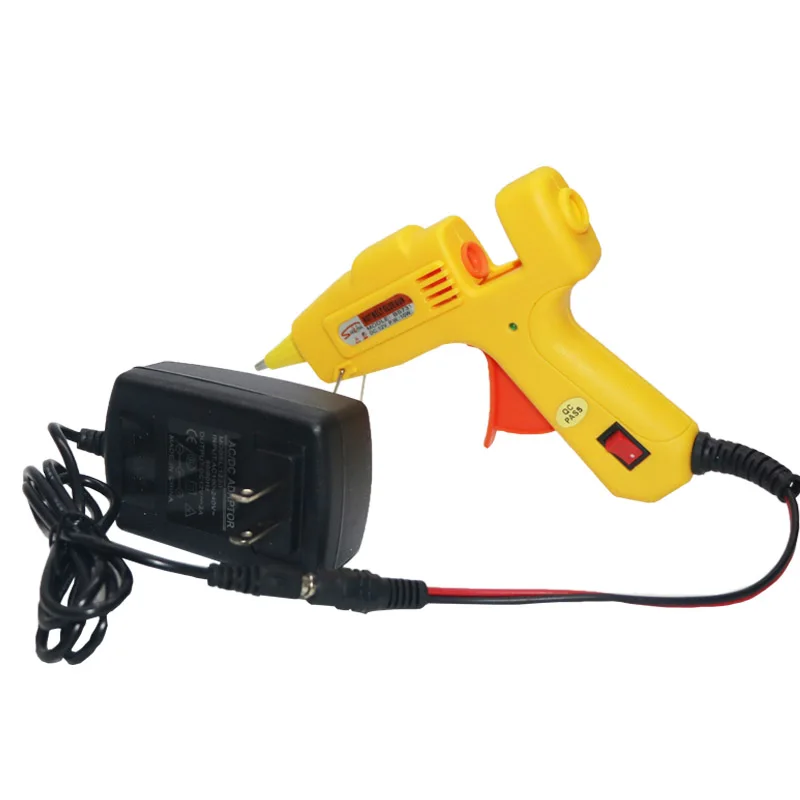 12V/24V Hot Melt Glue Gun AC to DC Adapter XT60 T-type Mini Glue Gun with 7mm Glue Sticks Model Aircraft Repair Tool