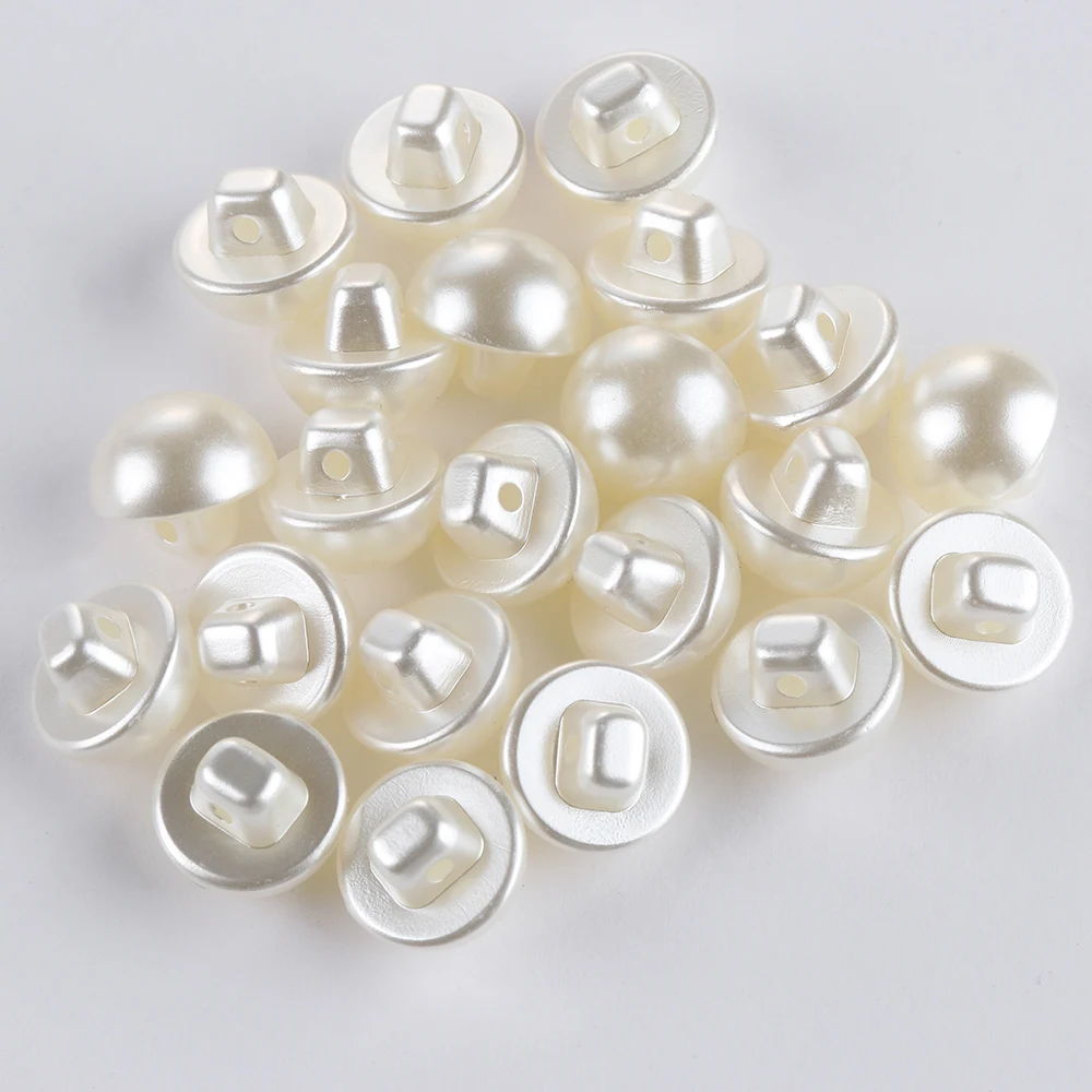 50PCS 10mm Round Sewing Pearl mushroom buttons for Scrapbooking Garment Decorative DIY Crafts Tool Clothing Dress Accessories