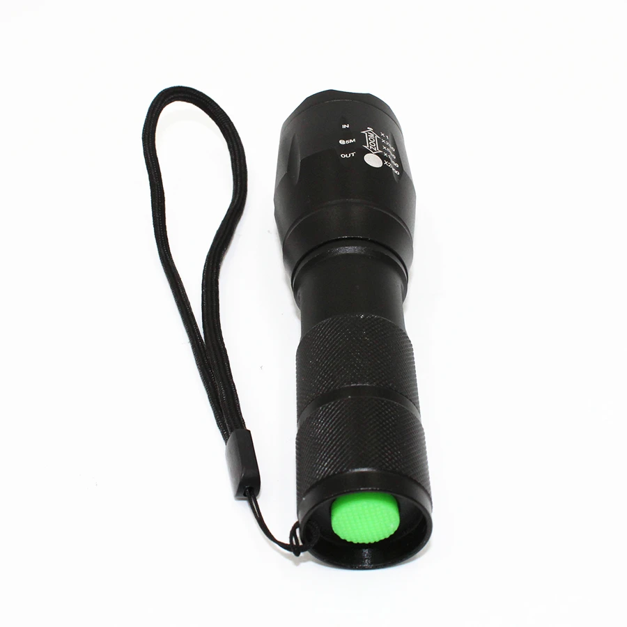 XM-L Q5 R5 500LM Adjustable LED Lampu Obor Senter Zoomable Led Taktis Merah Lampu Hijau