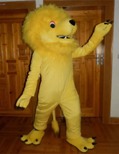 

New Adult Foam Carnival yellow Lion Fancy Cartoon Mascot Costume Plush Christmas Fancy Dress Halloween Mascot Costume