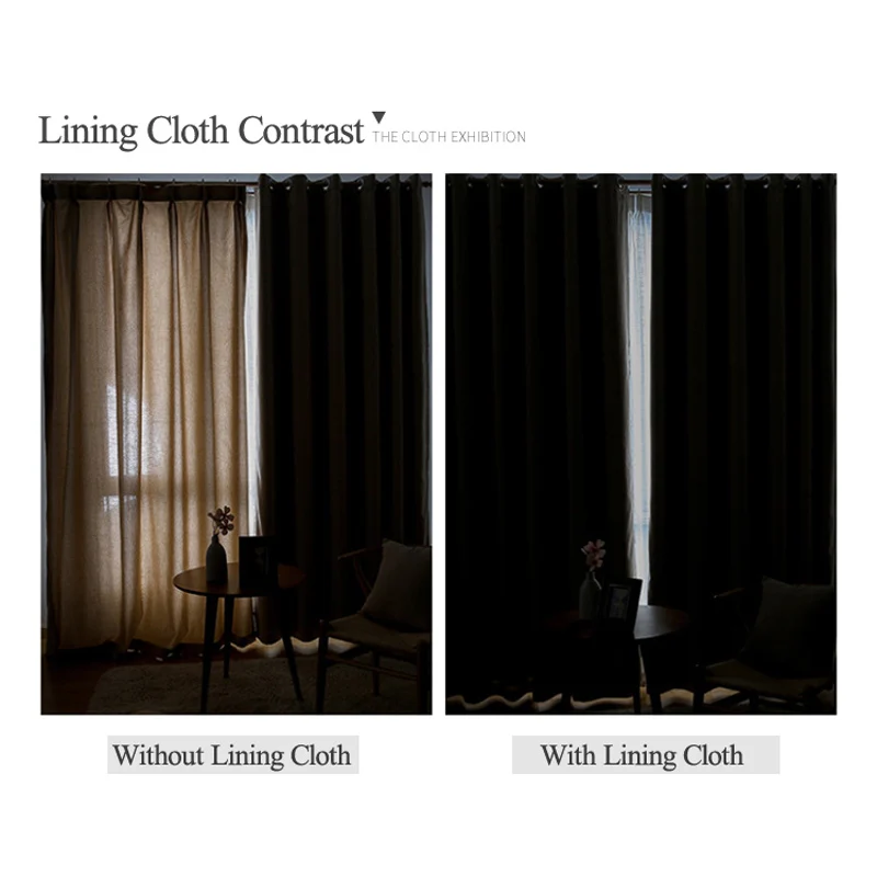 MAKEHOME White Colors Thermal Blackout Lining Curtains for the Bedroom Living Room Kitchen Window Blinds Curtains Drapes