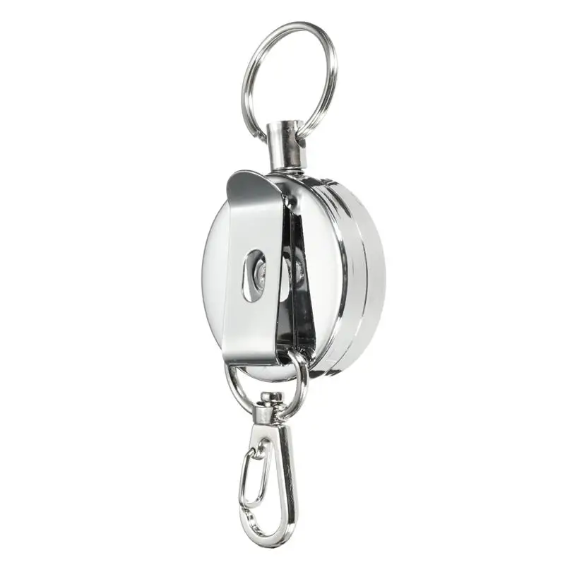 Anti-lost Resilience Steel Wire Rope Elastic Keychain Recoil Sporty Retractable Key Ring