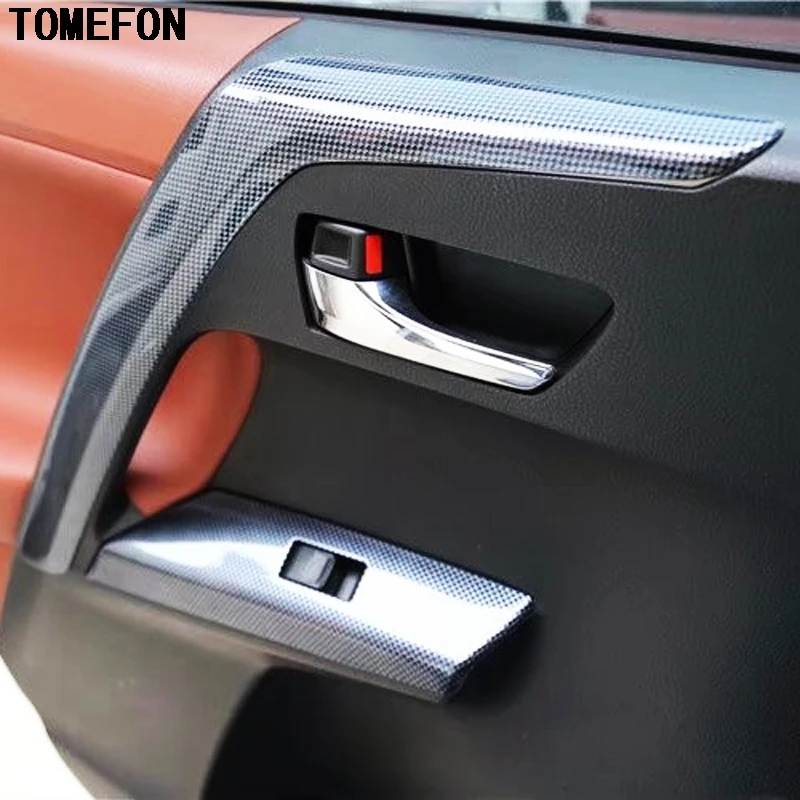 TOMEFON 17PCS For Toyota RAV4 RAV 4 2014 ABS Carbon Fiber Paint Front Dash Board Air Vent Panel Inner Door Interior Accessories