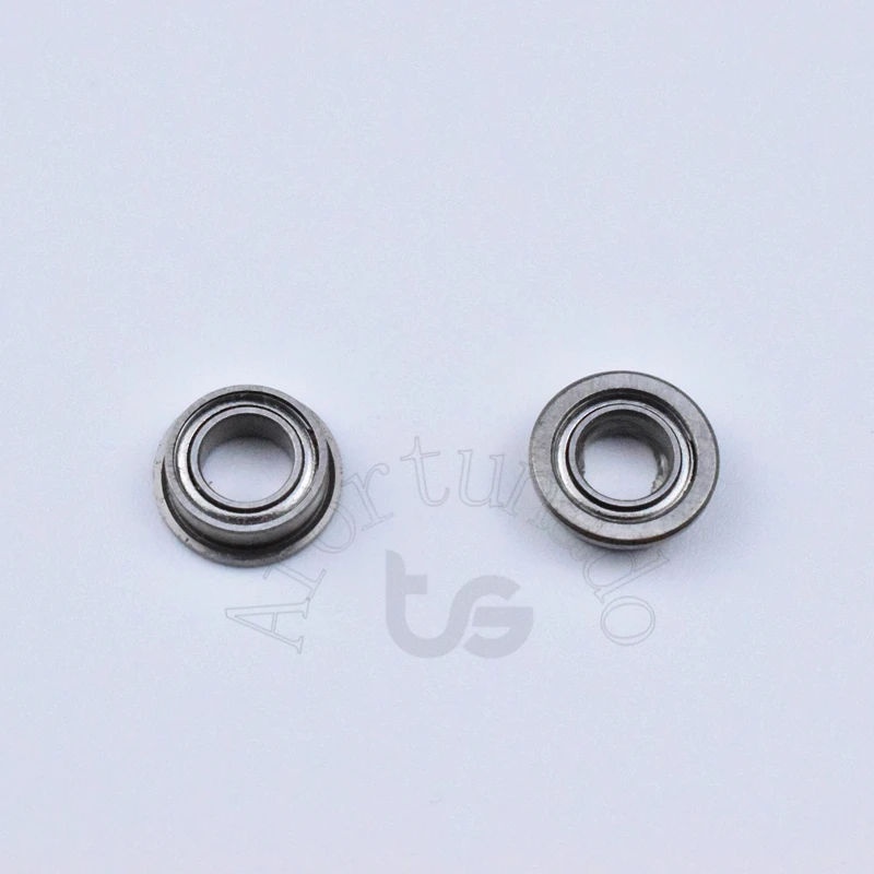 Flange Bearings 10pcs MF74ZZ 4*7(8.2)*2.5(mm) chrome steel Metal Sealed High speed Mechanical equipment parts