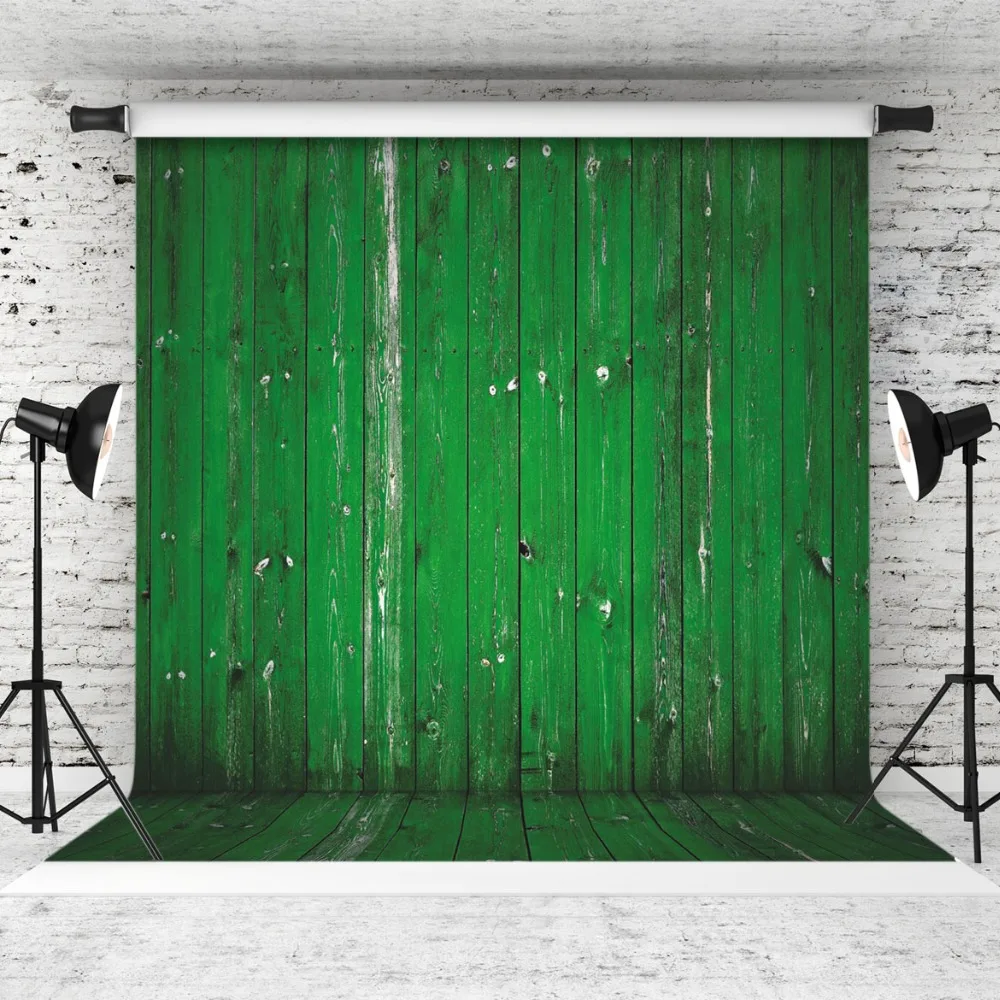 Pure Green Board  Floor Vinyl Photographic Background Customized For Portrait Children Baby  Backdrops  Photo Studio Photocall