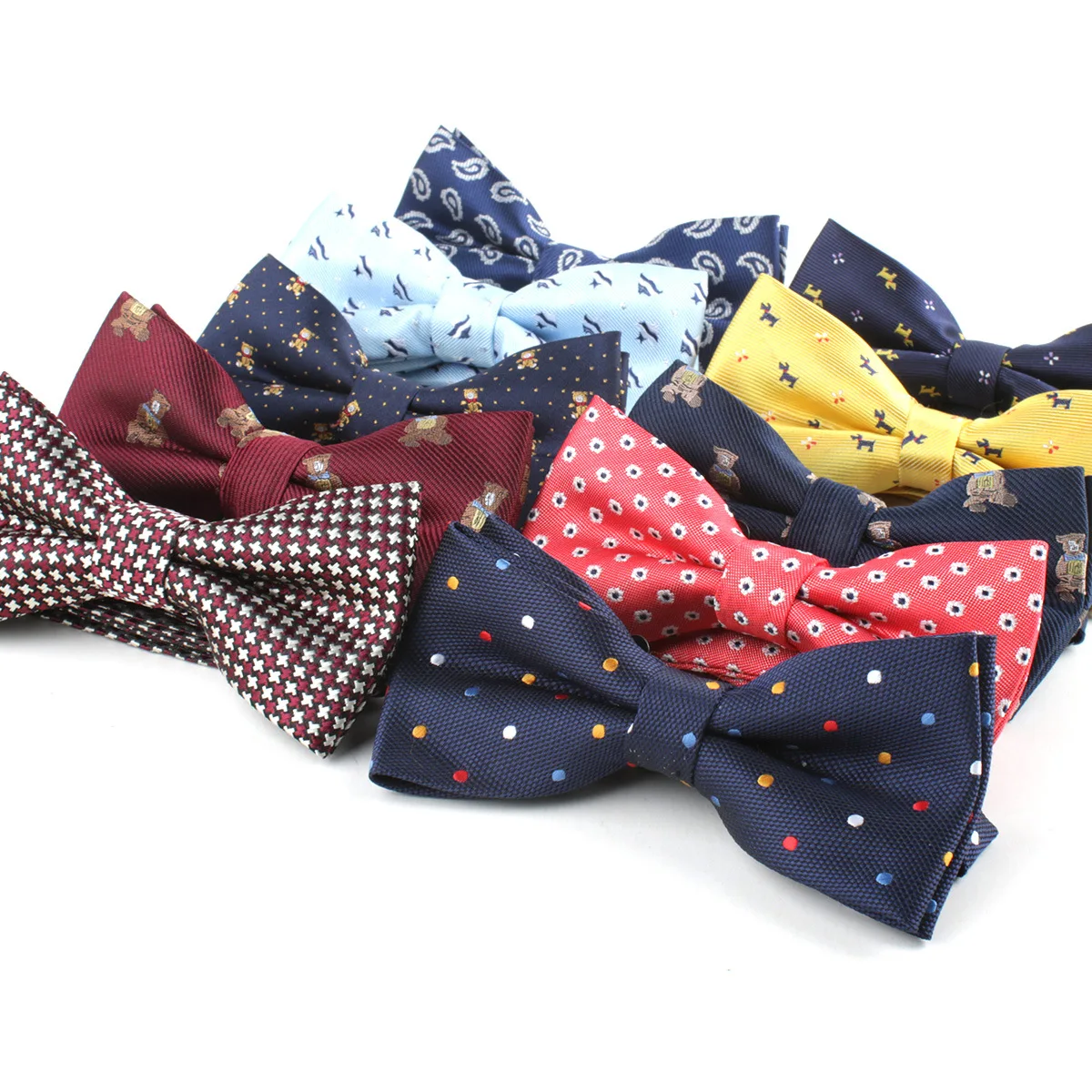 Children Man Fashion Polyester Bow Tie Kid Classical Bowties Fish Bear Car Fish Aircraft Bicycle Butterfly Party Pet Bowtie Ties
