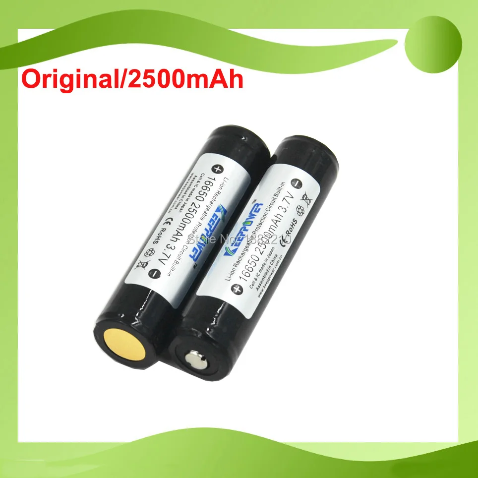 Free shipping !!!4PCS/LOT original Keeppower 3.7V 16650 2500mAh Rechargeable Li-ion battery