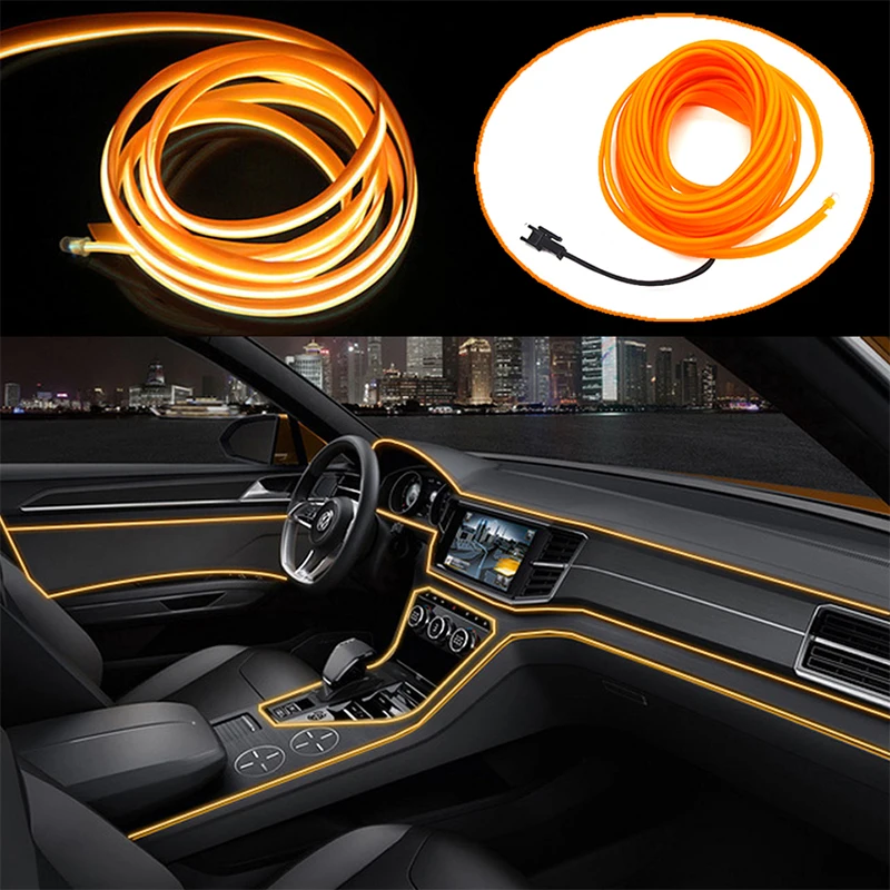 LENTAI 1Set Car LED Atmosphere Lights Decoration Lamp Strips For Kia Rio Ceed Sportage Peugeot 307 206 308 207 Hyundai Solaris