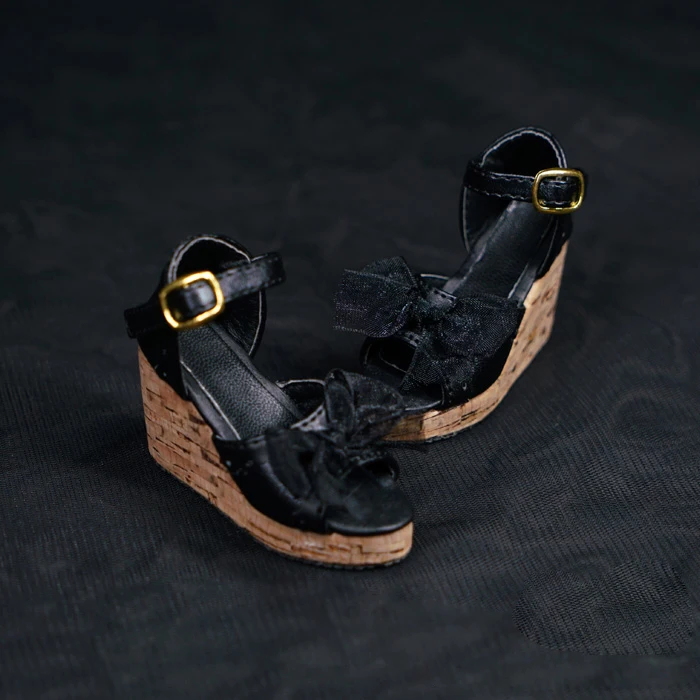 D01-P557 enfants jouet fait à la main 1/3 1/4 chaussures de poupée BJD/SD accessoires de poupée été arc talons hauts 1 paire