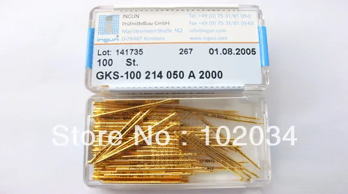 100PCS/LOT INGUN  GKS-100-214-050 GKS-100 214 050 A 2000 Spring Test Probe Pogo Pin made in Taiwan