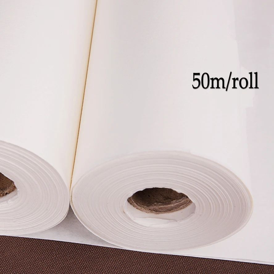 40cm*50m/roll Chinese Rice Paper Half-raw half-ripe painting paper scroll for artist calligraphy painting Art supplies