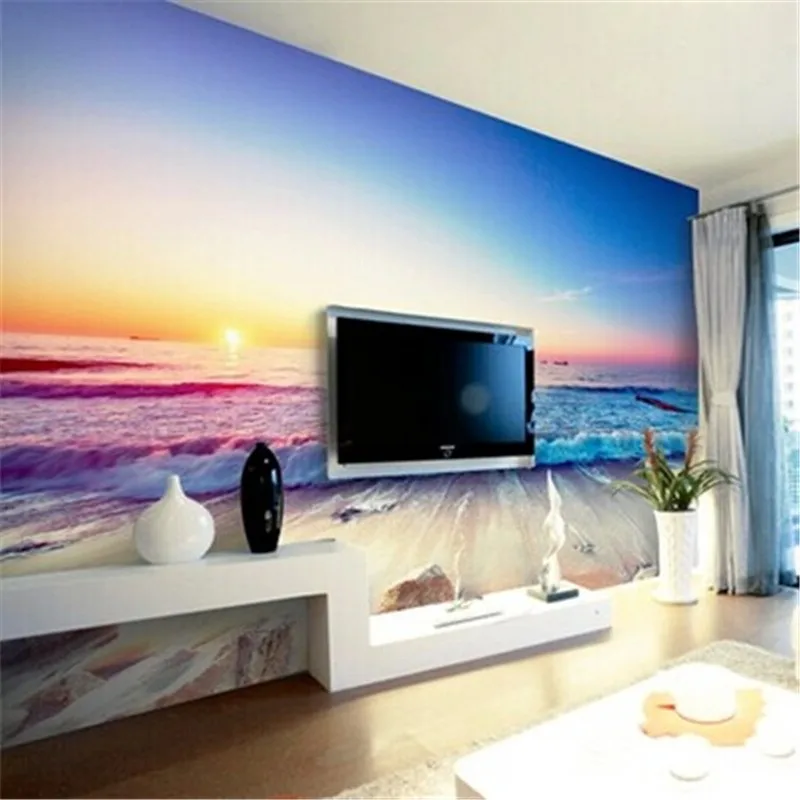 

Обои beibehang на заказ, 3D стерео фотообои, Пляжный Пейзаж, свежий фон для спальни, гостиной, дивана, настенные бумаги, домашний декор