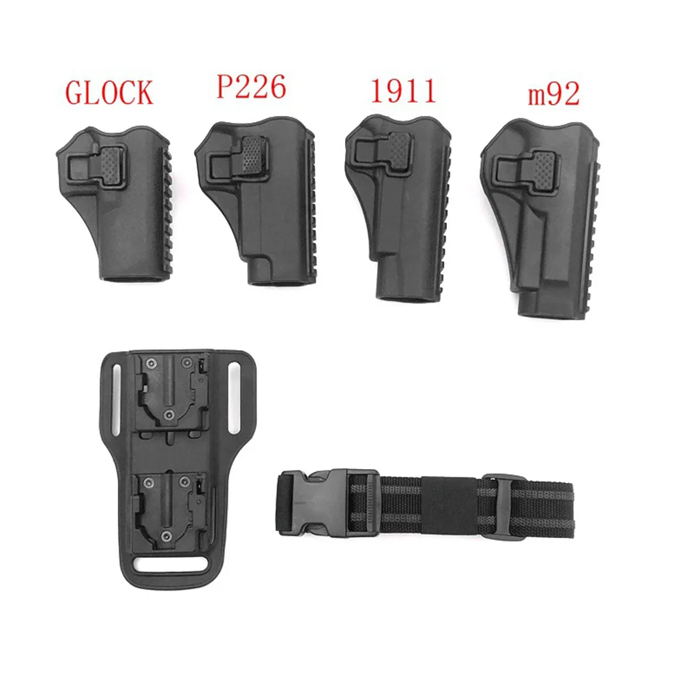 

Tactical Glock Gun Holster Pistol Bag Adjustable Height Quick Pulling Device for Outdoor Hunting Accessories 1911 M92 P226 M92 G