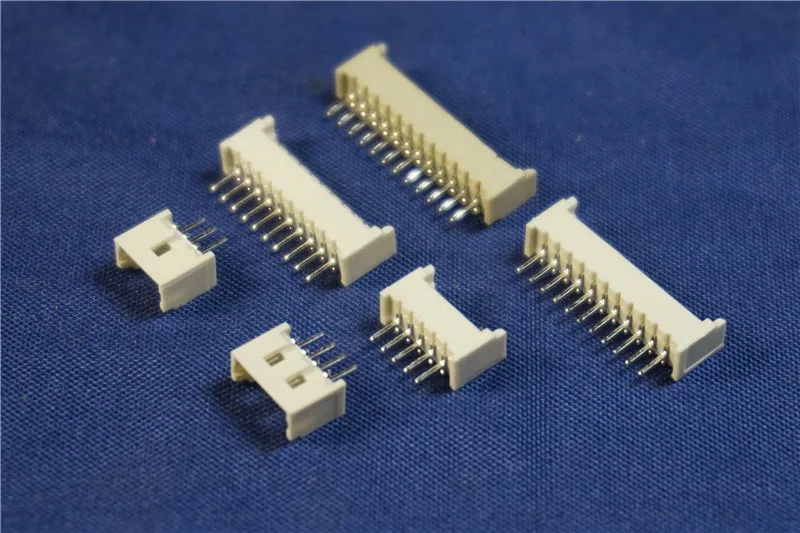 100pcs Board to Cable Wire 1.25 mm Header Male Blade 2 3 4 5 6 7 8 9 10 11 12 13 14 15 16 Pin Through Hole 0.049