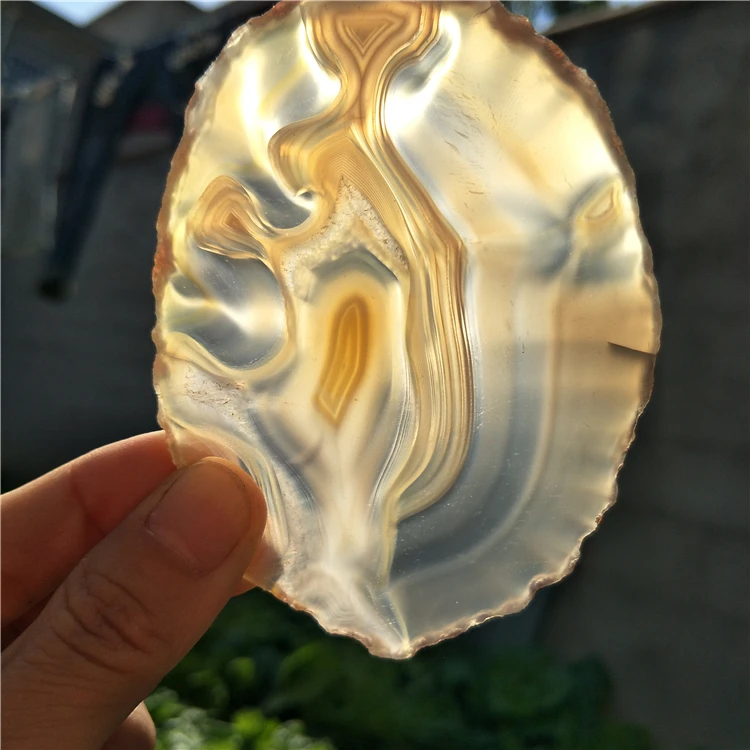 Unique Natural Crystal Gem Stone Rough Agate Slice for Coaster  very beautiful at sunshine agate specimen nature stones