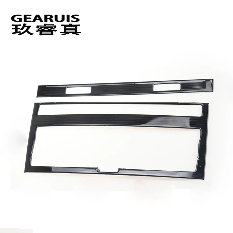 Car Styling Center Console Air Conditioner CD Panel frame Cover Stickers Trim For Audi A6 C5 C6 Stainless Steel Auto Accessories