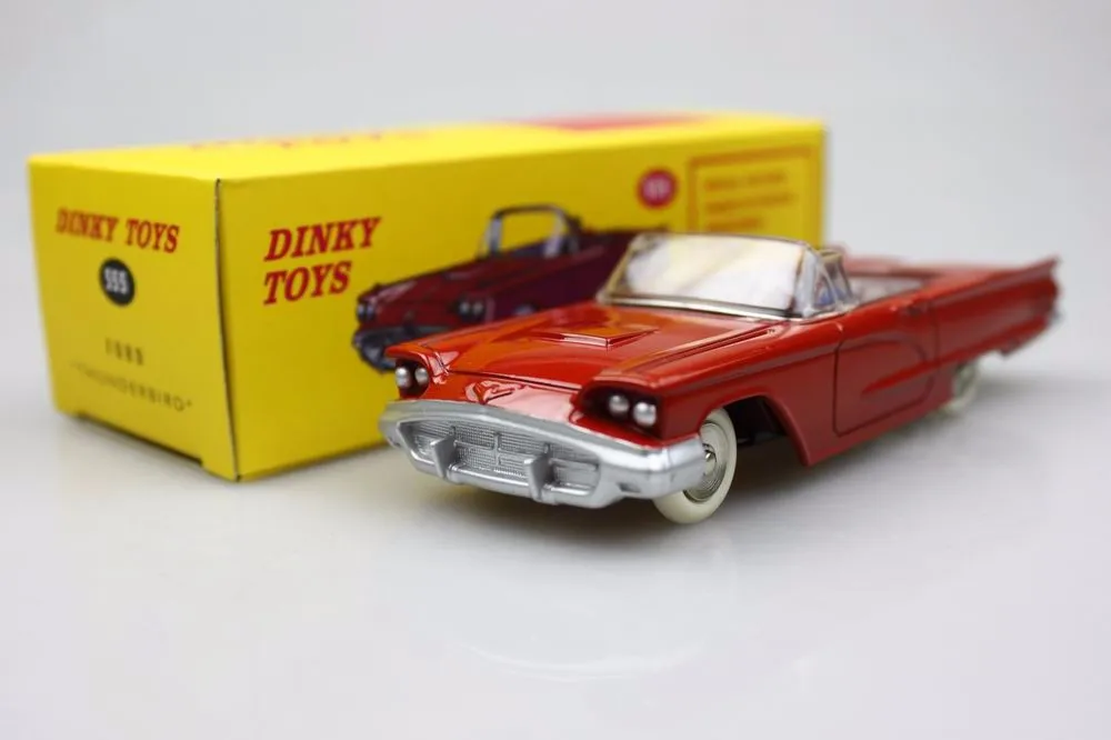 At las 1:43 Dinky Toys 555 Ford Thunder bird Red Boutique Alloy Car Toys For Children Kids Model Original Box 