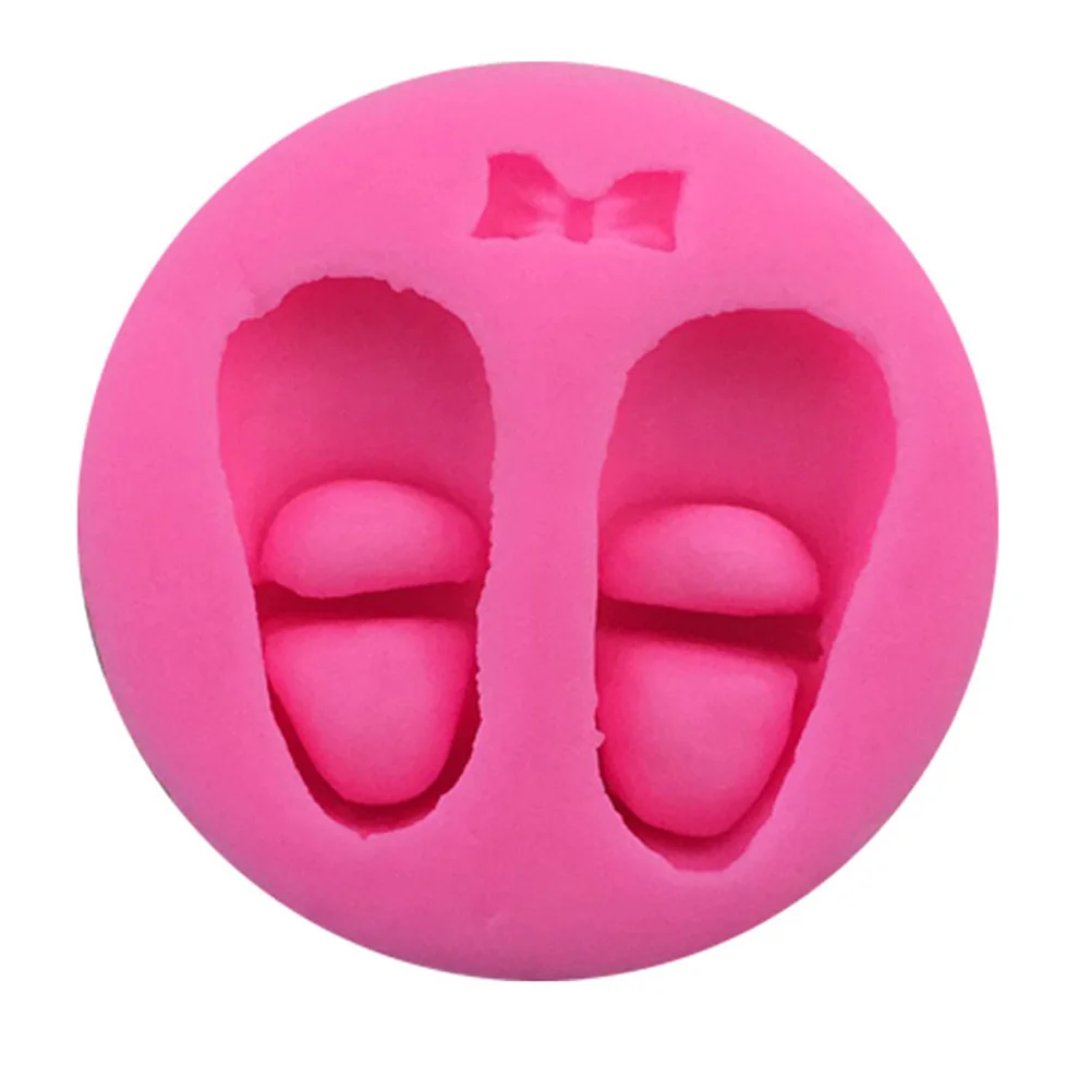 LIMITOOLS 3D Cute Baby Shoes Bow Silicone Cake Molds Gum Paste Chocolate  Clay Candy Mold Fondant Cake Decorating Tools