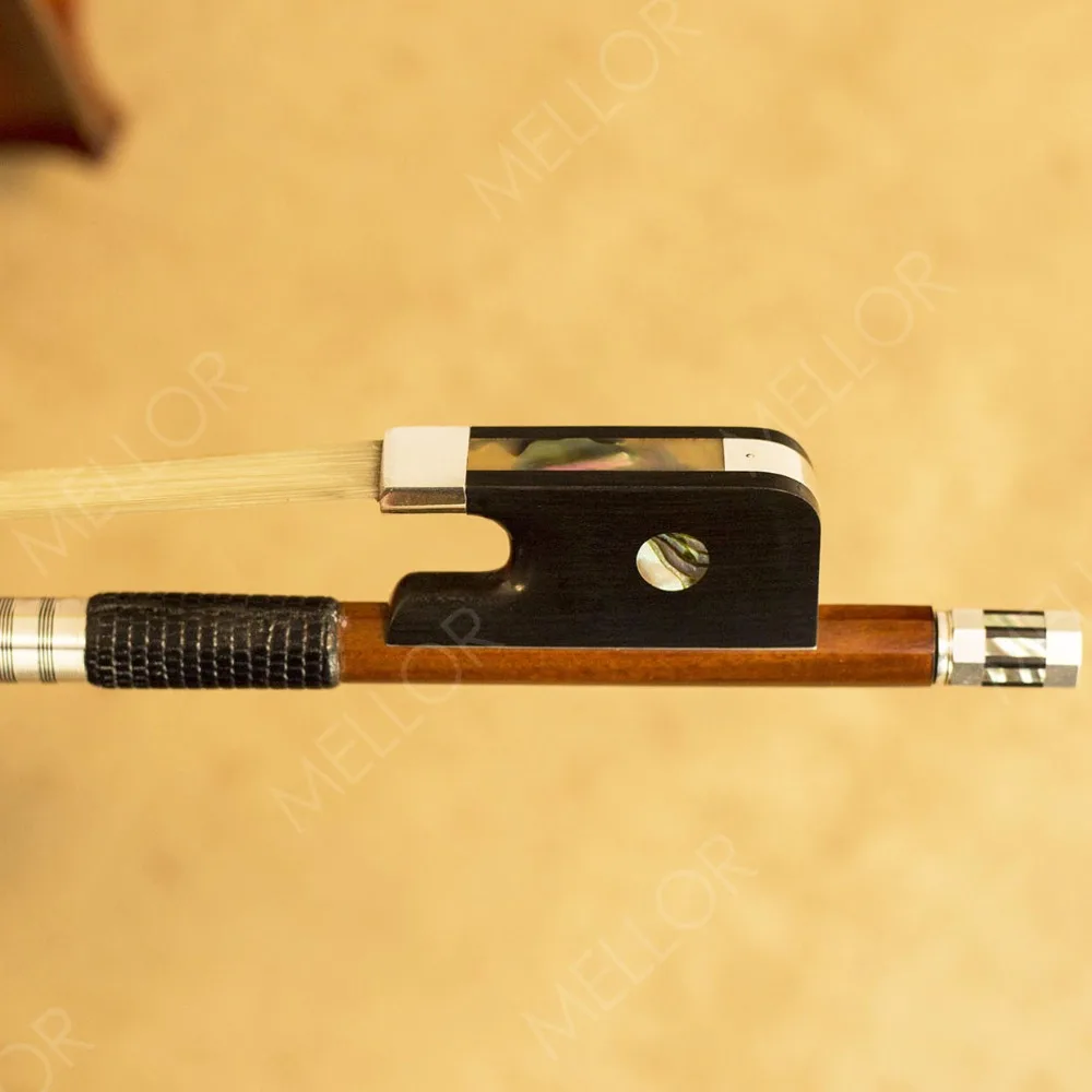 4/4ขนาด Silver Pernambuco Cello Bow ธรรมชาติ Horsehair Master Maker Amazing Tone MELLOR Solo ระดับ S20C Cello อะไหล่อุปกรณ์เสริม