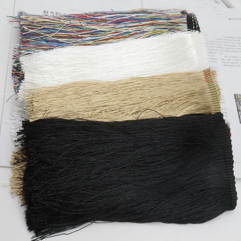 1Meter/lot 28CM wide black white camel colorful tassel lace curtain accessories dance costume lace trims SC355