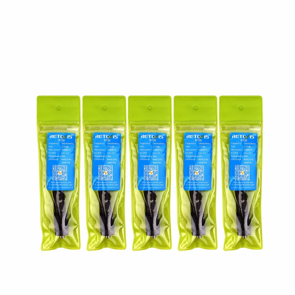 Retevis SMA-F RT20 Antenna VHF UHF 5pcs New Radio Antenna Accessories for Baofeng UV5R 888S Retevis RT5R H777 RT5