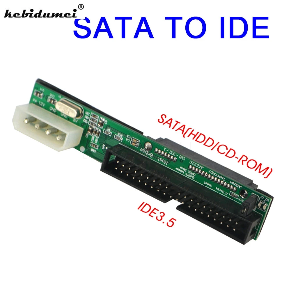 Convertidor de adaptador Sata a IDE, 2,5 Sata hembra a 3,5 pulgadas, Puerto IDE macho de 40 Pines, 1.5Gbs, compatible con ATA 133 100 HDD CD DVD