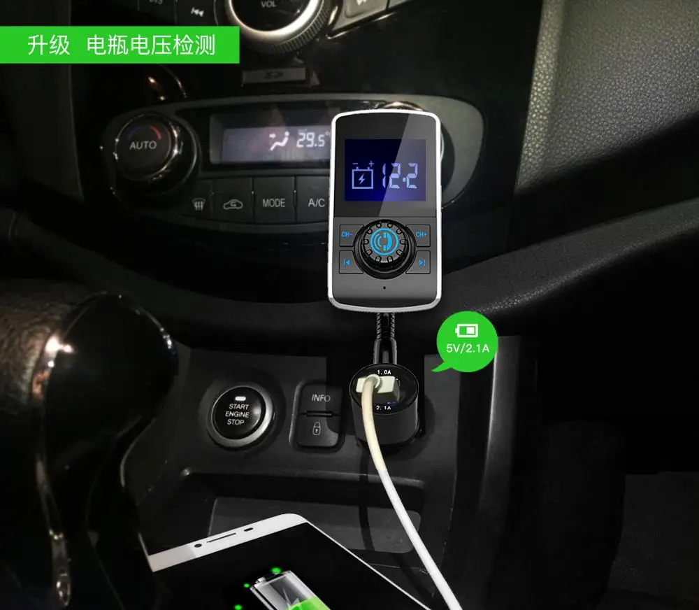 HY68 автомобильный комплект беспроводной Bluetooth FM-передатчик MP3 музыкальный плеер USB зарядное устройство А