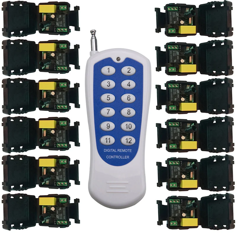 1000M Long Range AC220V 1CH RF Wireless Remote Control Switch System Transmitter+Receiver,315/433MHZ/lamp/ window/Garage Doors