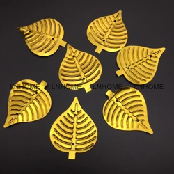 50g/lot PVC Large Leaf Sequins 30*35mm Sewing DIY Christmas Accessories For Crafts Leaves With 2 Holes Gold