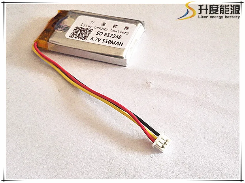 Free shipping 3.7 V 612338 602338 lithium-ion polymer battery 550 mah vehicle traveling data recorder LED speakers toys