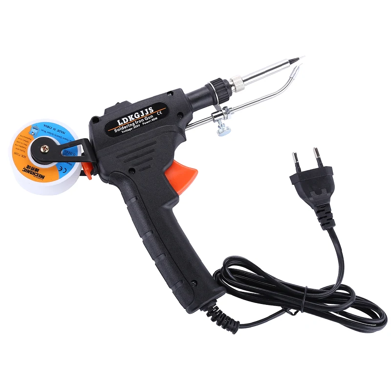 110 V/220 V 60W Saldatura Saldatura Pistola Ferro De Solda tenuto in Mano Automaticamente Invia Tin Pistola strumenti di Saldatura di saldatura del Ferro