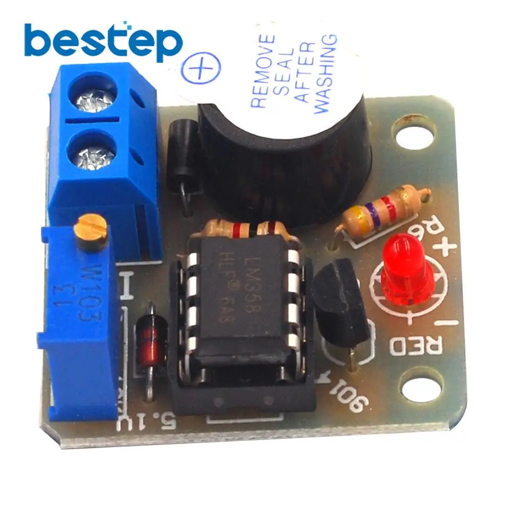 9V/12V Battery Sound and Light Alarm Against Over-discharge Protection Board Low Voltage /Under Voltage Protection Module