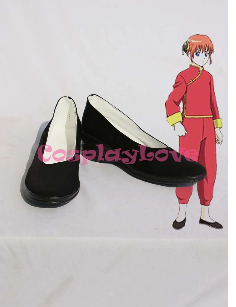 

Hand Made GINTAMA Kagura Black Cosplay Shoes Boots For Halloween Christmas Festival CosplayLove