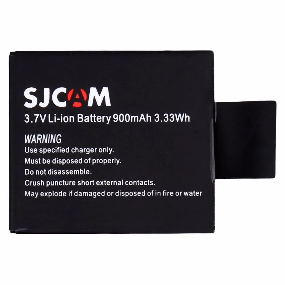 Akumulator SJ 4000 900 mAh 3,7 V 3,33 Wh z ładowarką AC DC do kasku GoPro Sport SJ4000 Akumulator do aparatu cyfrowego z ładowarką