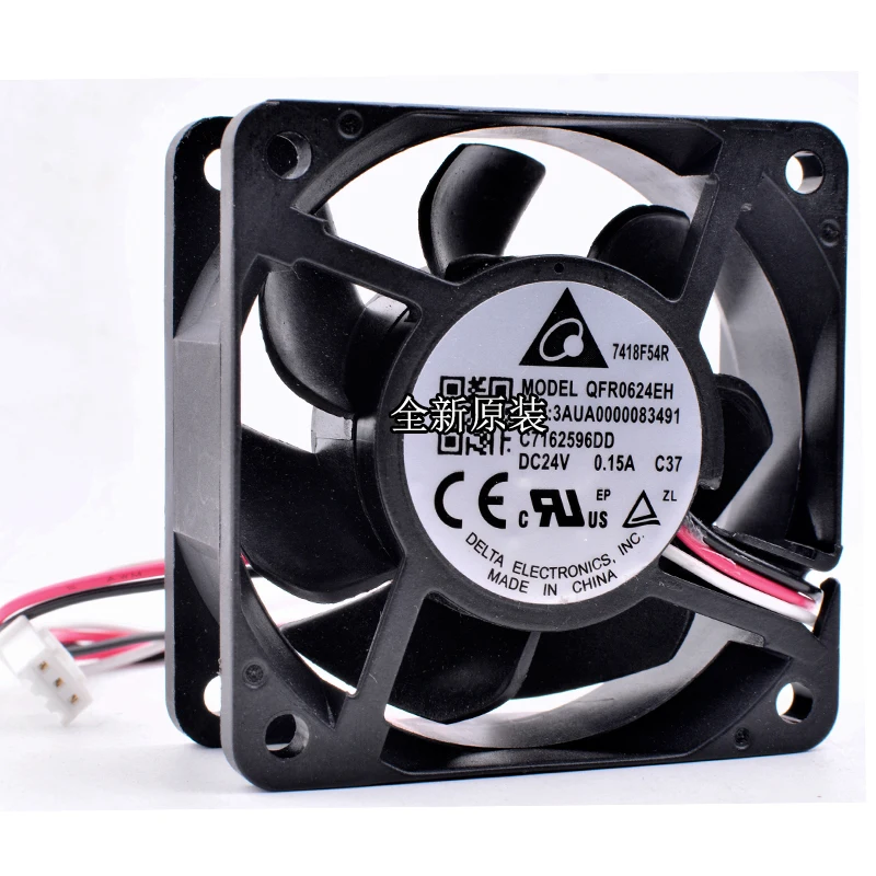 

Brand new original QFR0624EH 3AUA0000083491 C7162596DD 6cm 6025 60x60x25mm DC24V 0.15A Inverter cooling fan