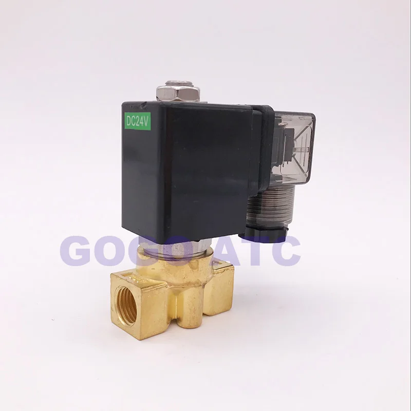 GOGO 16bar 2 way Brass high temperature hot water solenoid valve 1/8