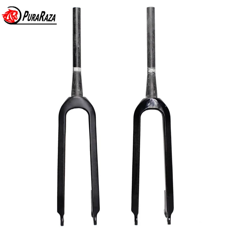 MTB tapered carbon fork speed drop DH travel bike fork rigid mountain bike front fork fiber tapered road bike fork 1-1/2